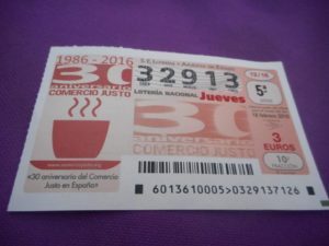Lotería Nacional se une a la celebración de los 30 años de Comercio Justo en España