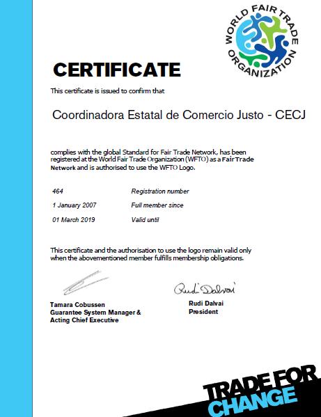 La Coordinadora Estatal de Comercio Justo, miembro de pleno derecho de la Organización Mundial del Comercio Justo