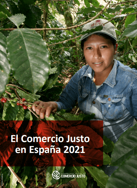 Portada del informe "El Comercio Justo en España 2021"